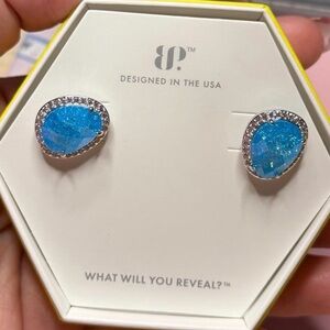 Stunning Blue Topaz Ice Crystal and Silver Earrings